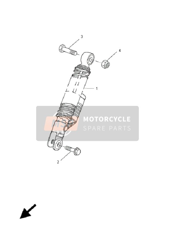 Yamaha YQ50L AEROX RACE REPLICA 2007 Suspensión trasera para un 2007 Yamaha YQ50L AEROX RACE REPLICA